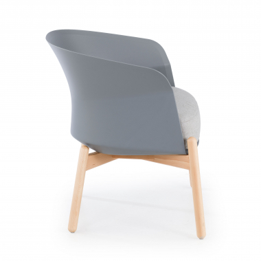 silla sala de espera gris patas de metal tela sin brazos 4