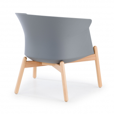 silla sala de espera gris patas de metal tela sin brazos 8