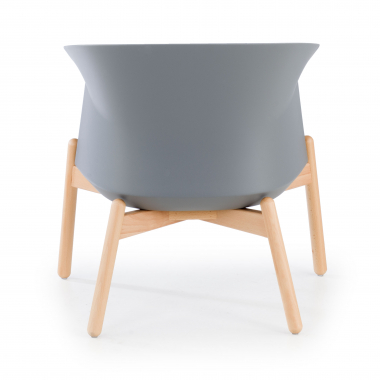 silla sala de espera gris patas de metal tela sin brazos 9