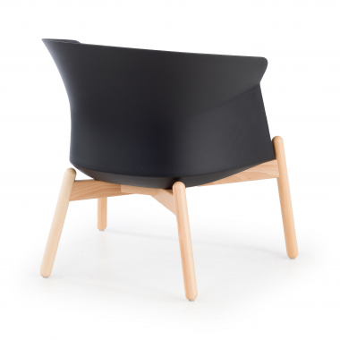 silla sala de espera negro patas de metal tela sin brazos 7