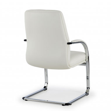 silla confidente blanco prestige piel natural brazos tapizados 7
