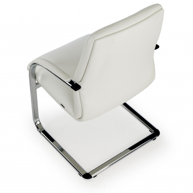 silla confidente blanco prestige piel natural brazos tapizados 5
