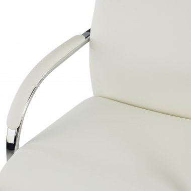 silla confidente blanco prestige piel natural brazos tapizados 6