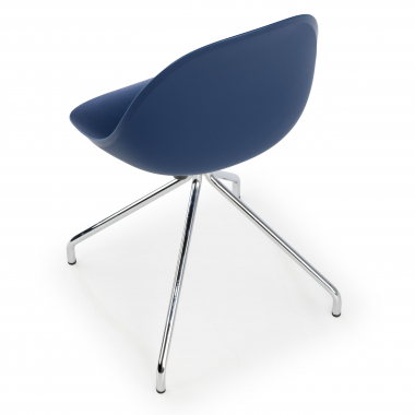 silla de reuniones azul base piramide plastico sin brazos 8