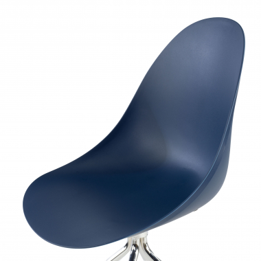 silla de reuniones azul base piramide plastico sin brazos 5
