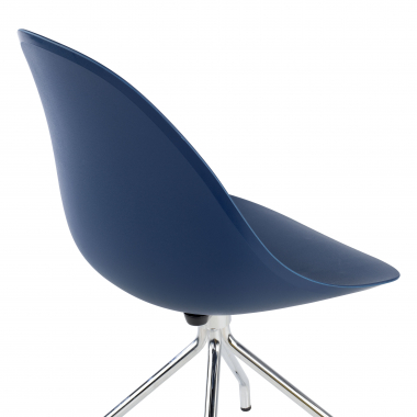 silla de reuniones azul base piramide plastico sin brazos 9