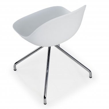 silla de reuniones blanco base piramide plastico sin brazos 7