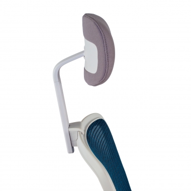 silla de oficina blanco azul kaito malla brazos moviles reposacabezas 9