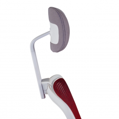 silla de oficina blanco rojo kaito malla brazos moviles reposacabezas 10