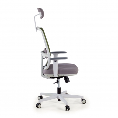 silla de oficina blanco verde kaito malla brazos moviles reposacabezas 4