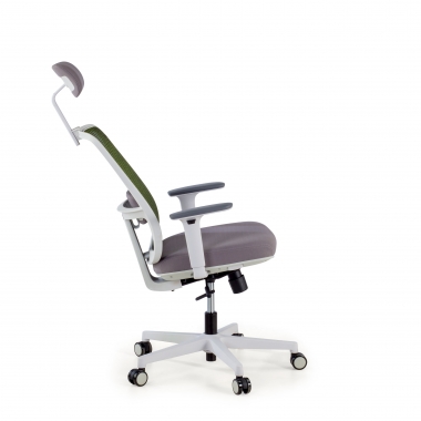 silla de oficina blanco verde kaito malla brazos moviles reposacabezas 5