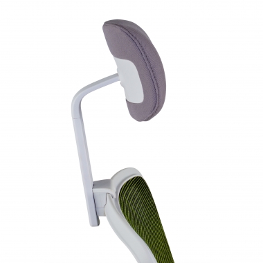 silla de oficina blanco verde kaito malla brazos moviles reposacabezas 10