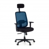 Silla de oficina profesional Kaito white con reposacabezas