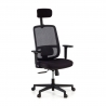 Silla de oficina profesional Kaito white con reposacabezas