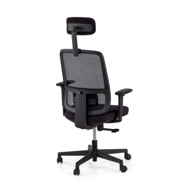 silla de oficina negro estructura negra reposacabezas malla brazos regulables 1d soporte lumbar reposacabezas 6