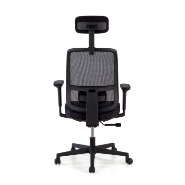 silla de oficina negro estructura negra reposacabezas malla brazos regulables 1d soporte lumbar reposacabezas 7