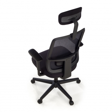 silla de oficina negro estructura negra reposacabezas malla brazos regulables 1d soporte lumbar reposacabezas 8
