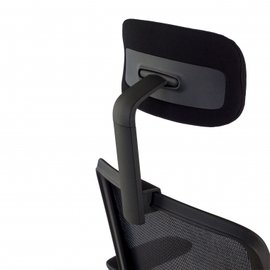 silla de oficina negro estructura negra reposacabezas malla brazos regulables 1d soporte lumbar reposacabezas 10