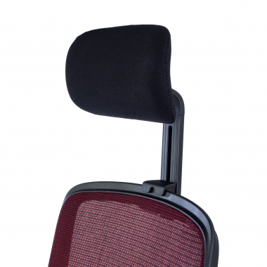 silla de oficina rojo estructura negra reposacabezas malla brazos regulables 1d soporte lumbar reposacabezas 9