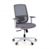Silla de oficina profesional Kaito white con reposacabezas