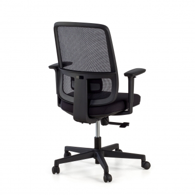 silla de oficina negro estructura negra malla brazos regulables 1d soporte lumbar 6