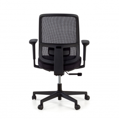 silla de oficina negro estructura negra malla brazos regulables 1d soporte lumbar 7