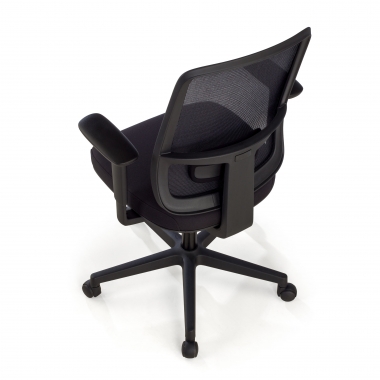 silla de oficina negro estructura negra malla brazos regulables 1d soporte lumbar 8