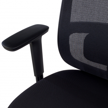 silla de oficina negro estructura negra malla brazos regulables 1d soporte lumbar 10