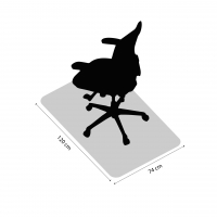 Alfombrilla para Silla de Escritorio rectangular, PVC transparente