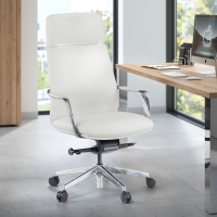 Sillón de oficina ejecutivo Prestige, piel natural