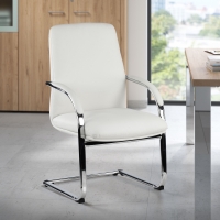 Sillón de oficina Prestige Patín Piel natural