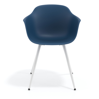 silla confidente azul 4 patas plastico brazos fijos 3