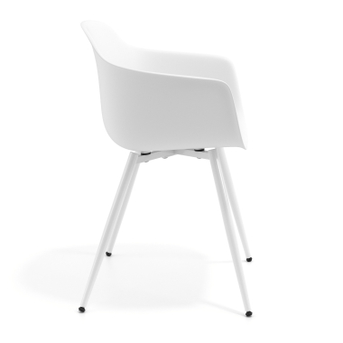 silla confidente blanco blanco 4 patas plastico brazos fijos 4