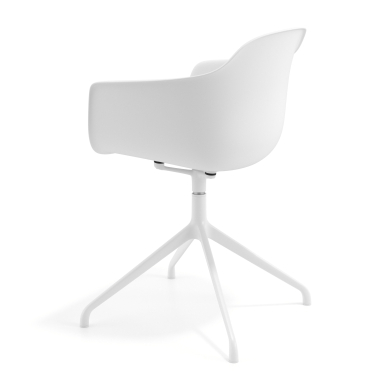 silla de reuniones blanco blanco base piramide plastico brazos fijos 6