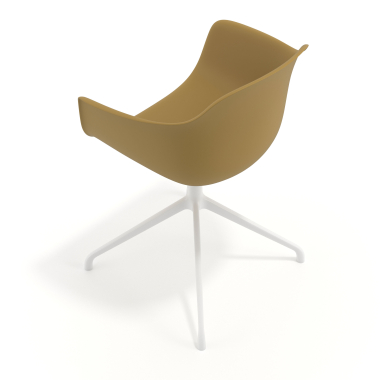 silla de reuniones blanco amarillo base piramide plastico brazos fijos 7