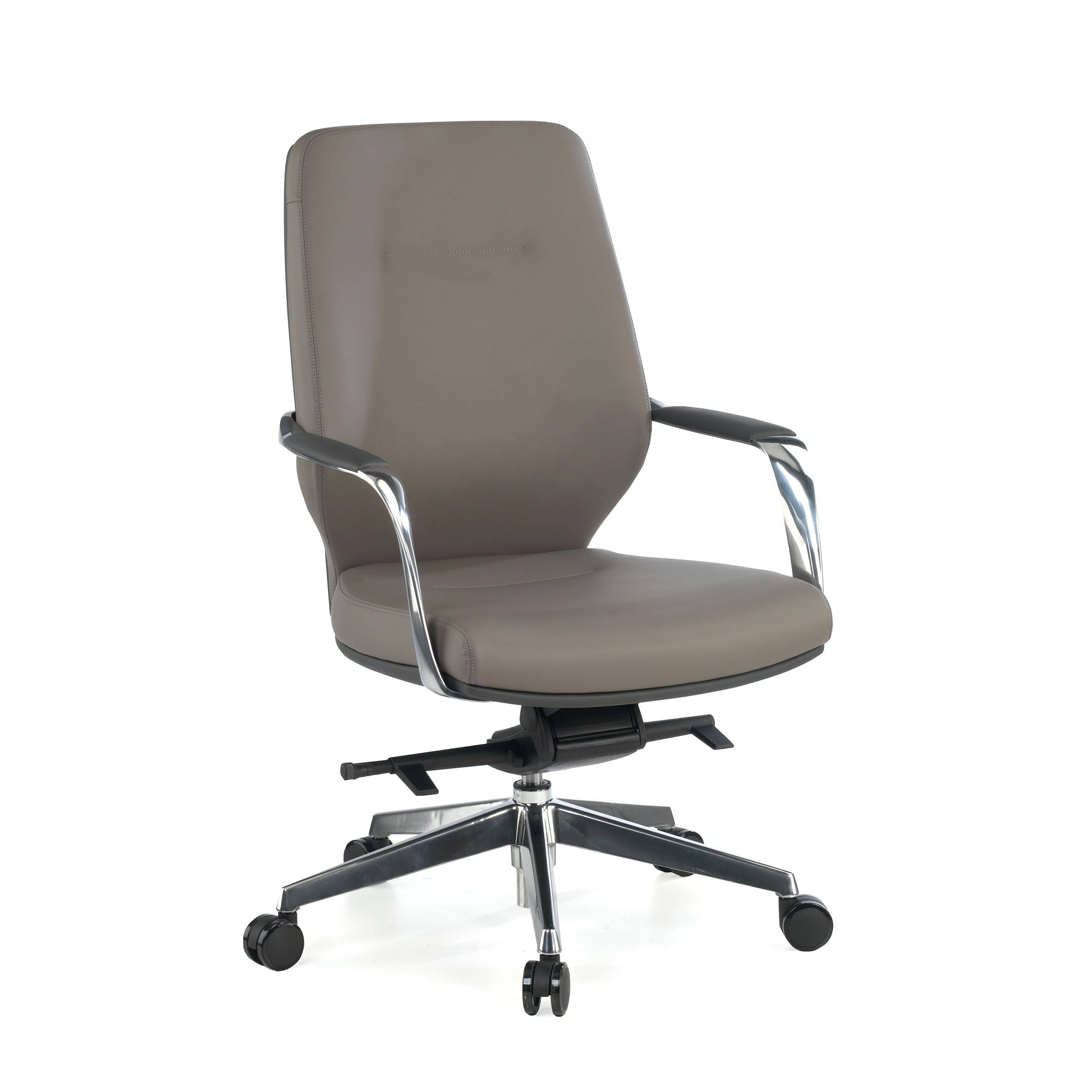 Sillón ejecutivo Rabat, mecanismo relax, aluminio, respaldo bajo