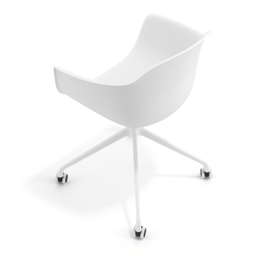 silla de reuniones blanco blanco con ruedas plastico brazos fijos 7