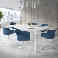 Silla de reuniones Alice, base piramidal