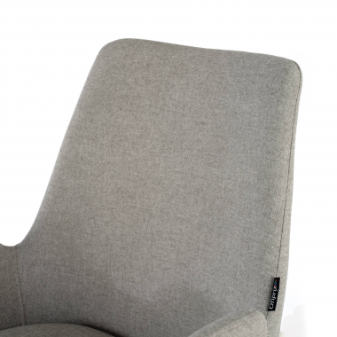 silla confidente negro gris giratoria con ruedas tela brazos tapizados 8