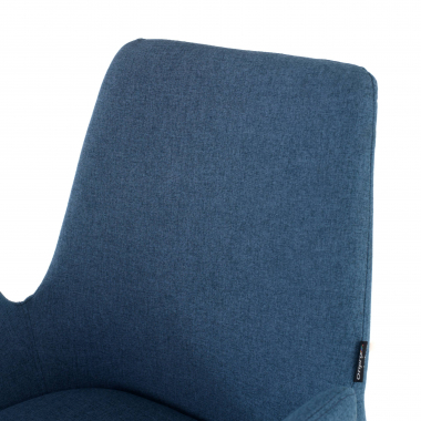 silla confidente negro azul giratoria tela brazos tapizados 8