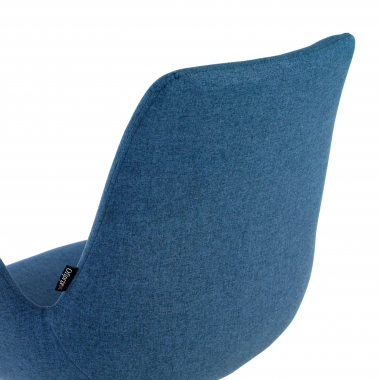 silla confidente negro azul giratoria tela brazos tapizados 7