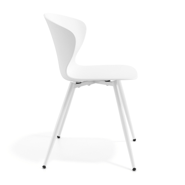 silla confidente blanco blanco 4 patas plastico brazos fijos 4