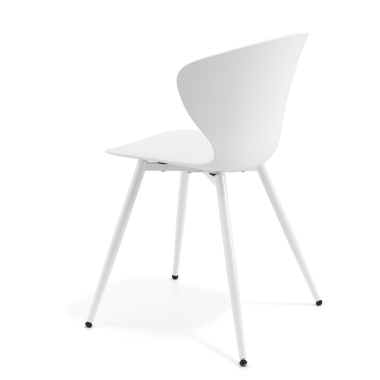 silla confidente blanco blanco 4 patas plastico brazos fijos 6