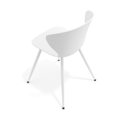 silla confidente blanco blanco 4 patas plastico brazos fijos 7
