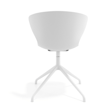 silla de reuniones blanco blanco base piramide plastico brazos fijos 5