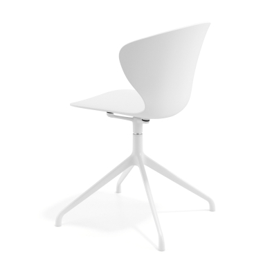 silla de reuniones blanco blanco base piramide plastico brazos fijos 6