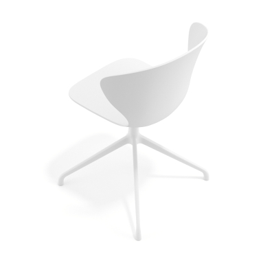 silla de reuniones blanco blanco base piramide plastico brazos fijos 7