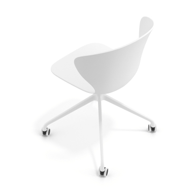 silla de reuniones blanco blanco con ruedas plastico brazos fijos 7