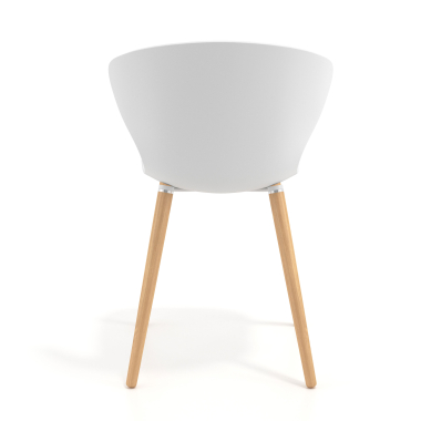 silla nordica blanco patas de madera plastico brazos fijos 5