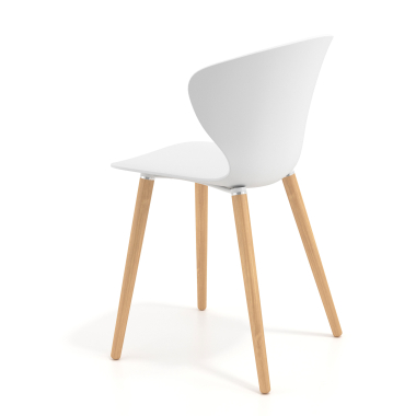 silla nordica blanco patas de madera plastico brazos fijos 6